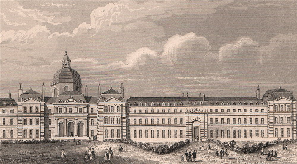 PARIS. Hospice de la Salpêtrière . BICKNELL 1845 old antique print picture